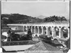 Aqueduct of Carioca also known as Arcos da Lapa in Rio de Janeiro Brazil