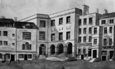 Wash drawing of the Great Synagogue at Duke's Place, London, early 19th century