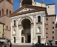 Facade of Basilica of Sant'Andrea in Mantua designed by Leon Alberti