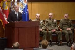 U.S. Defense Secretary Robert M. Gates speaking at assumption of command ceremony at MacDill Air Force Base 2010