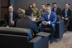 Secretary of Defense Pete Hegseth meeting Colombian Minister of Defense Pedro Sánchez in Tampa Florida May 6 2025