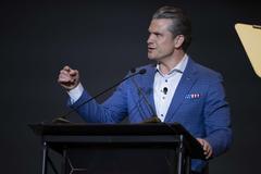 Secretary of Defense Pete Hegseth speaking at Special Operations Forces Week welcome ceremony in Tampa Florida May 6 2025
