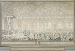 King Louis XV of France receiving the Turkish ambassador in 1742