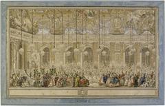Grand ballroom with ornate mirrors and chandeliers at the Palace of Versailles