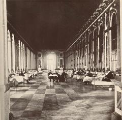 Galerie des Glaces at the Palace of Versailles in 1870