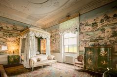 East bedroom interior of Harewood House with elegant period furnishings and classical decor