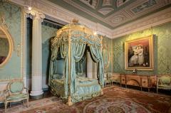 Interior of the State Bedroom at Harewood House in Yorkshire, England