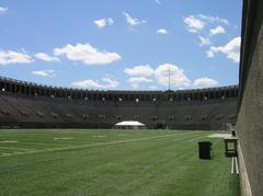 Harvard Football Stadium with field and stands