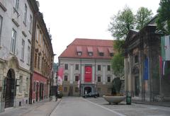 Auersperg Palace (Turjaška palača) at French Revolution Square in Ljubljana