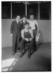 G. Widner, A. Mayer, Luis Firpo, J. De Forest group portrait, 1923
