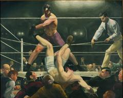 Vintage boxing match between Jack Dempsey and Luis Firpo