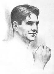 Drawing of Luis Angel Firpo in boxing pose