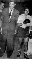 Luis Angel Firpo and Saúl Rozuadonsquey boxing meeting in 1950s Junín Club Ciclista