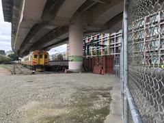 TRA EMU100 electric multiple unit train displayed statically at Taipei Railway Workshop