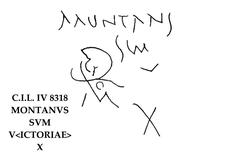 Pompeian inscription on ancient stone