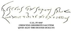 Inscription from Pompeii on ancient wall