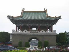 East Gate of Taipei City with traditional brick architecture and blue sky