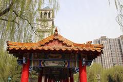 Aerial view of Xi'an International University campus in Shaanxi Province