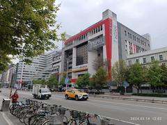 Street view of Nanjing East Road in Songshan District, Taipei City in March 2024