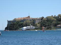 Fort-Royal of Sainte-Marguerite Island with small shipyard in Alpes-Maritimes, France