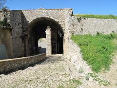 Inner view of the porte Marine at Fort-Royal, Sainte-Marguerite Island, France