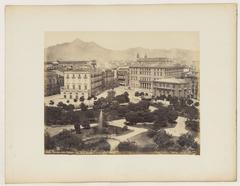 19th century urban landscape of Palermo Italy