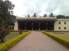 Tipu Sultan Palace in Bangalore view with historic architecture