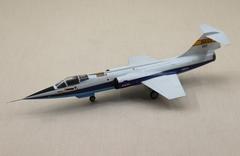 Lockheed F-104N Starfighter supersonic interceptor aircraft model painted in NASA white and blue scheme