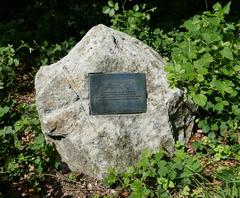 Memorial stone for a Starfighter crash in Eggegebirge near Bad Driburg on February 16, 1976