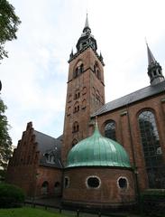 Helligåndskirken tower in Copenhagen, Denmark