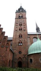 Helligåndskirken church tower in Copenhagen Denmark
