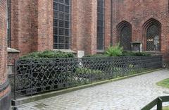 Iron fence from the top of Helligåndskirken tower in Copenhagen