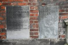 Gravestones of Arvid Christian Linde and Gabriel Linde at Helligåndskirken in Copenhagen