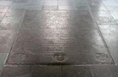 Gravestone of Knud Steenberg dated 1786 outside Helligåndskirken in Copenhagen