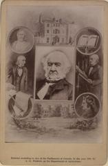 Portrait of the late Honourable W.E. Gladstone at Hawarden Castle in his posture addressing Parliament