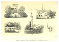 1849 Etching of Views on the Esbjerg Coastline Denmark
