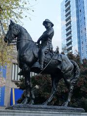 Statue of Theodore Roosevelt as a Rough Rider by Alexander Phimister Proctor, 1922, in Portland, Oregon
