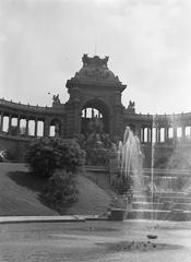 The fountain of Le Palais Longchamp in Marseille, France, built in 1862 celebrating the Canal de Marseille