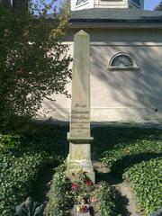 Johann Peter Eckermann grave obelisk at Historic Cemetery in Weimar
