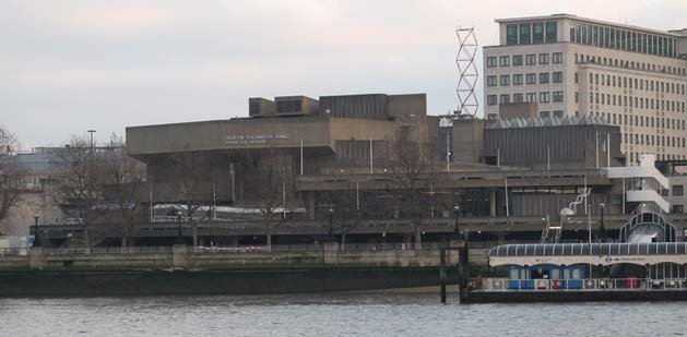 Exterior view of Queen Elizabeth Hall from Embankment in London