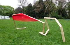 Installation artwork in Düsseldorf Hofgarten during Quadriennale 2014