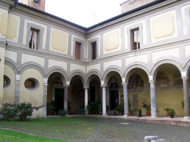 Exterior courtyard of the Convent of Saint Onofrio al Gianicolo in Rome