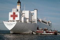 USNS Comfort hospital ship returning to Naval Station Norfolk after COVID-19 mission