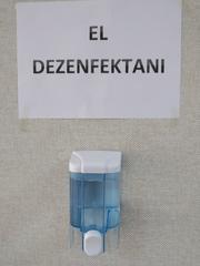 Hand disinfectant dispenser at Selcuk University in Konya, Turkey for COVID-19 prevention