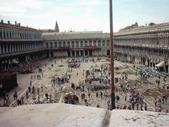 View from St. Mark's Basilica to Piazza San Marco in Venice