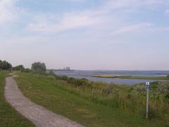 View of the St. Lawrence River from the riverbank in LaSalle, Quebec