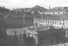Historic building with ornate Baroque architecture in Krakow, Poland