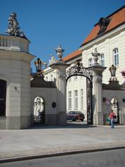 Entrance gate of Potocki Palace in Warsaw