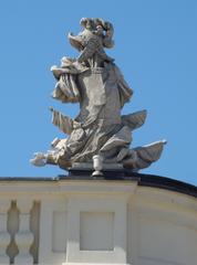 Potocki Palace in Warsaw with detailed panoply decoration