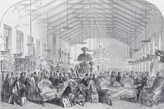 North Hall of the Provincial Industrial Exhibition at Bonsecours Market Montreal 1850
